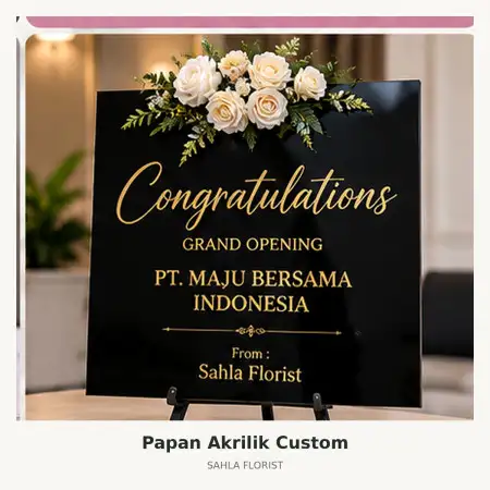 Papan Bunga Akrilik Tebing Tinggi